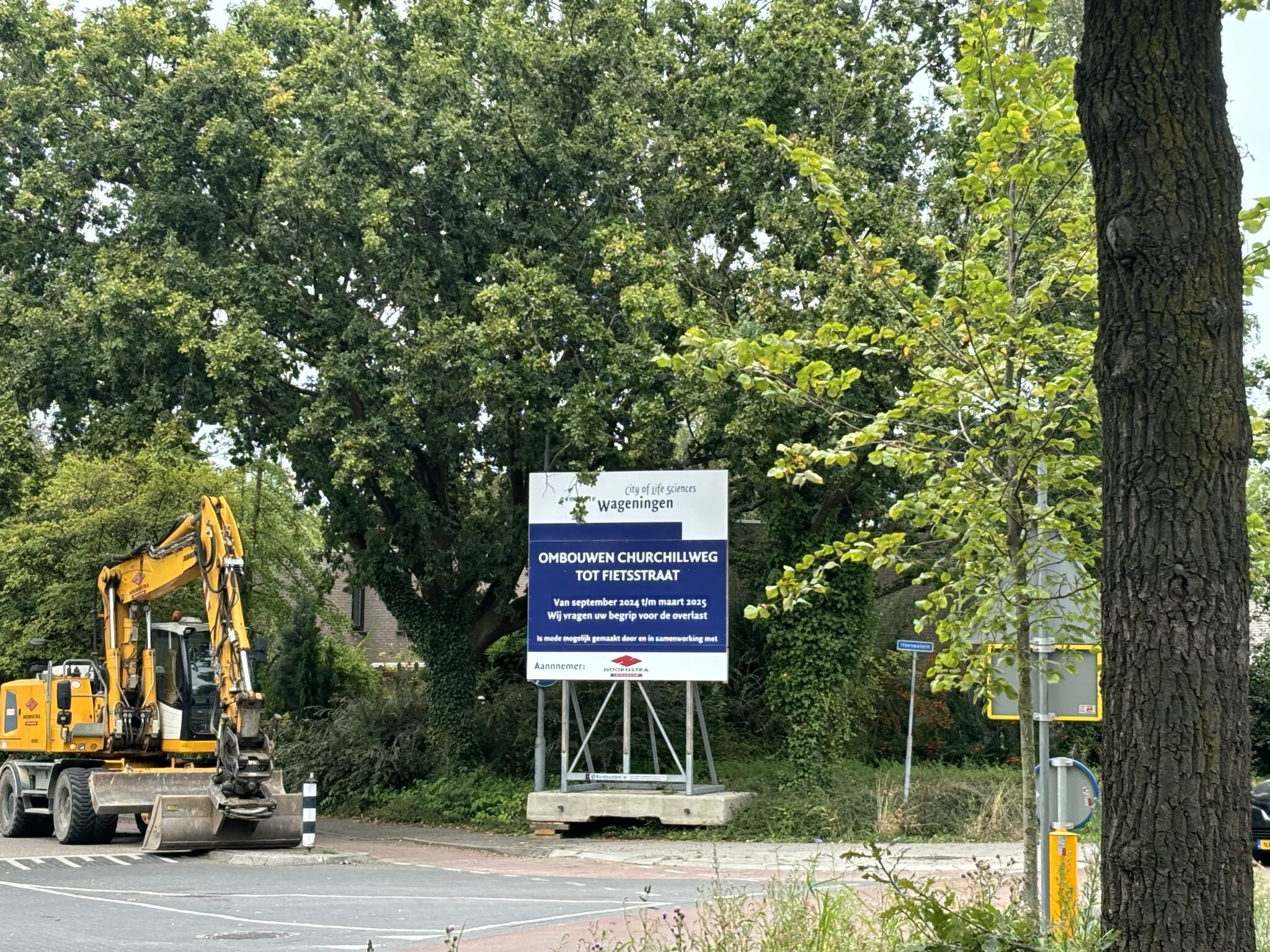 Start aanleg fase 2 Churchillweg als fietsstraat - Gemeente Wageningen